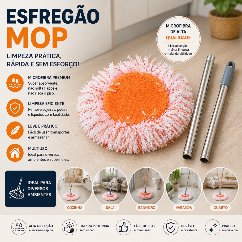 Esfregão Mop Esfregão Giratório Automático Para Limpeza De Piso Escova De Limpeza De Poeira