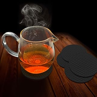 Tapetes de silicone antiderrapantes, resistentes ao calor e com retenção de água para copos de água, xícara de chá, xícara de café, pratos e utensílios de cozinha, porta-copos de mesa de cozinha
