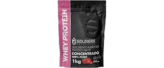 Whey Protein Concentrado 1Kg - Morango - 100% Puro Importado - Soldiers NutritionWhey Protein Concentrado 1Kg - Morango - 100% Puro Importado - Soldiers Nutrition