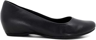 Sapatilha Feminina Bico Redondo Salto Embutido Preto Usaflex AC0910003