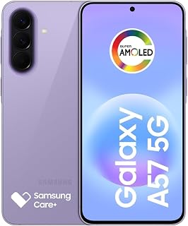 Celular Samsung Galaxy A57 5G 128GB, 8GB RAM, Câmera Tripla de até 50MP OIS, Selfie de 12MP Video HDR, IP68, Tela Super AMOLED 6.7", NFC, Recursos AI, Até 6 Atualizações de Android e Segurança (Lilás)