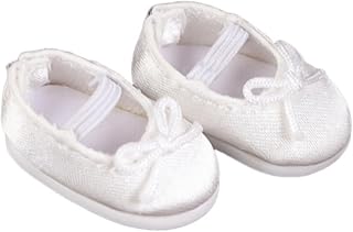 harayaa 1 par de sapatos de boneca 1/12, sapatilhas de balé, suprimentos para bricolage, roupas da moda, acessórios de roupa, calçados para boneca Ob11, Branco