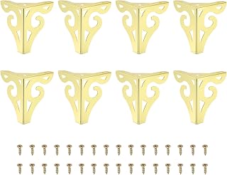 PATIKIL Pernas de móveis vazadas de 12 cm, conjunto de 8 pés de sofá triangulares de metal modernos de substituição para armário cômoda armário cadeira de mesa otomana estante de livros, guarda-roupa,