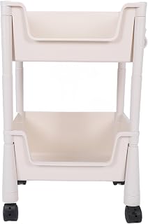 Carrinho de Utilidades Móveis, Prateleiras de Livros de Armazenamento Móveis Compactas Decorativas Portáteis para Casa (2º nível)