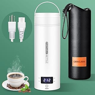 Chaleira elétrica portátil pequena mini chaleira de café caldeira de água, aquecedor de água com 4 controles de temperatura, aço inoxidável 304 com desligamento automático e proteção contra fervura a