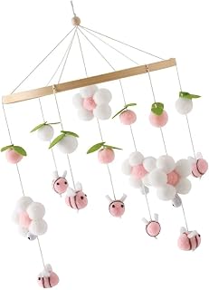 Carrilhões de cama suspensa para berçário, hanging rattle, A | Acessório de brinquedo flores elegantes para decoração de teto de berçário de bebês designs