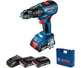 Bosch Parafusadeira Furadeira Impacto GSB 18V-50 18V Brushless com 2 baterias, 1 carregador e maletaBosch Parafusadeira Furadeira Impacto G…