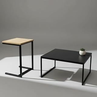 Conjunto Aparador Para Sofá + Mesa Centro Industrial